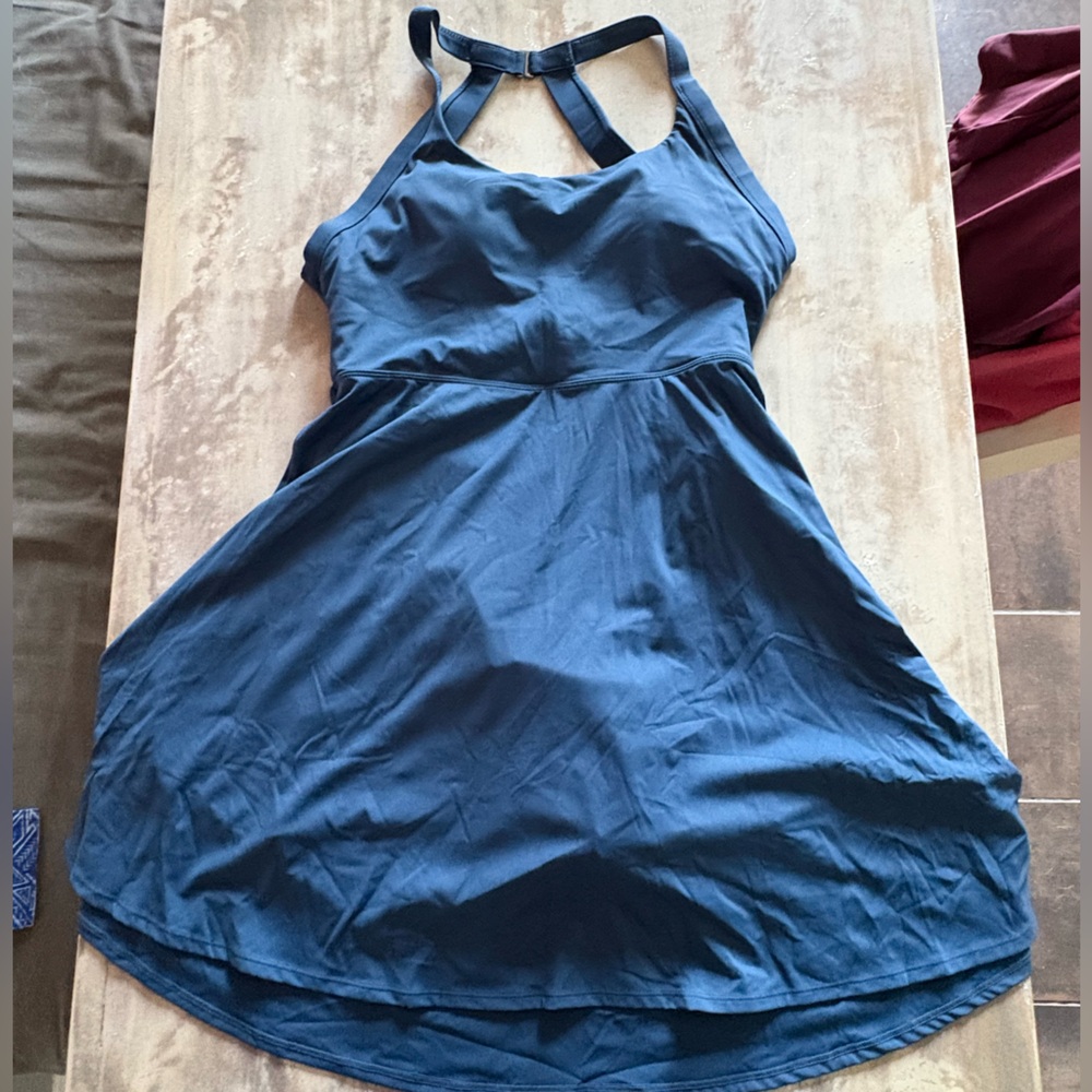 HALARA Navy Backless Dress